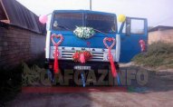 Yardımlıda gəlini “KAMAZ”la gətirdilər – FOTO