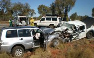 Avtomobil hasara çırpıldı   - Sürücü yaralandı + Foto