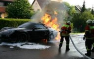 Bakıda “Porsche” yandı