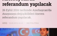 Türkiyə mediası Azərbaycanda keçiriləcək referendumdan yazıb  - FOTOLAR