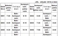 Bakı-Sumqayıt qatarlarının hərəkət cədvəli dəyişəcək