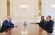 İlham Əliyev Gürcüstanın müdafiə nazirini qəbul edib - FOTO