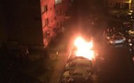 Kiyevdə Rusiya səfirliyinin avtomobili yandırıldı