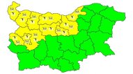 Bolqarıstanın 11 bölgəsində “sarı” təhlükə kodu elan olunub