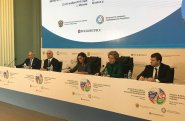 Mehriban Əliyeva Rusiya-Azərbaycan Regionlararası Forumun plenar iclasında - FOTO