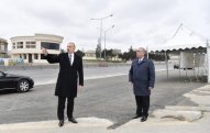 Prezident Bakı-Sumqayıt yolunun genişləndirilməsi çərçivəsində görülən işlərlə tanış olub   