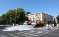 Bakının əsas küçələrində gücləndirilmiş dezinfeksiya işləri aparılır 