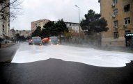 Paytaxt küçələri növbəti dəfə dezinfeksiya edilib