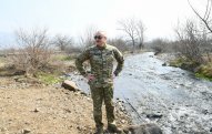 Prezidentlə ailəsinin azad olunmuş torpaqlara səfərindən FOTOLAR