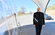Prezident Bərdə-Ağdam yolunda görülən işlərlə tanış oldu