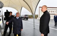 Prezident Oğuz-Şəki avtomobil yolunun açılışını edib