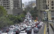 Bakıda bu yollarda hərəkət tam dayandı