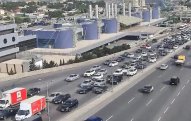 Bakının bir sıra yollarında tıxac müşahidə olunur