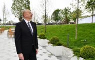 Prezident Ağdama səfər edib, “Hilton Garden İnn” hotelində tikinti işləri ilə tanış olub