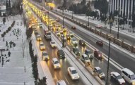 Bakıda bir sıra yollarda sıxlıq var - SİYAHI