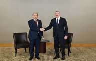 Prezident İlham Əliyev Antalyada Ersin Tatarla görüşüb 