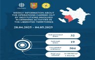 Azad edilmiş ərazilərdə daha 51 mina, 504 PHS aşkarlanıb