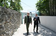 Prezident Xocalının Xanyurdu kəndində olub, kəndə köçən bir qrup sakinlə görüşüb - FOTO