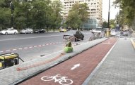 Bu küçələrdə velisoped zolağı təşkil edildi