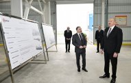 Prezident “AZWOOL” mineral daş yunu zavodunun açılışında iştirak edib