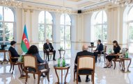 Prezident İlham Əliyev yerli televiziya kanallarına müsahibə verib