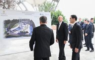 Azərbaycan və Türkmənistan prezidentləri Şuşa məscidində tikinti işlərinin gedişi ilə tanış olublar
