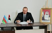 İlham Əliyev BƏƏ səfirliyinə getdi - FOTO