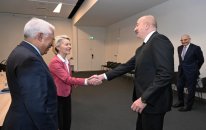 Prezident İlham Əliyev Kopenhagendə Aİ liderləri ilə görüşüb