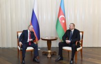 Azərbaycan və Rusiya prezidentlərinin təkbətək görüşü keçirilir -FOTO