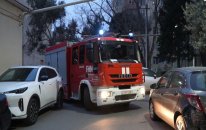 FHN Bakıda növbəti şərti yanğın təlimi keçirib - VİDEO