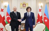 Prezident İlham Əliyevin İrakli Kobaxidze ilə təkbətək görüşü olub
