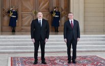 Latviya Prezidentinin rəsmi qarşılanma mərasimi olub - FOTO