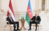 Prezident İlham Əliyevin Latviya Prezidenti ilə təkbətək görüşü olub