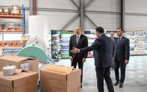 Prezident Qaradağda istehsal müəssisəsinin açılışında iştirak edib