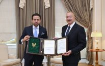 Prezident İlham Əliyevə “Zayed İnsan Qardaşlığı Mükafatı”nın sertifikatı təqdim edilib