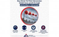 DYP küləkli hava ilə bağlı sürücülərə müraciət edib