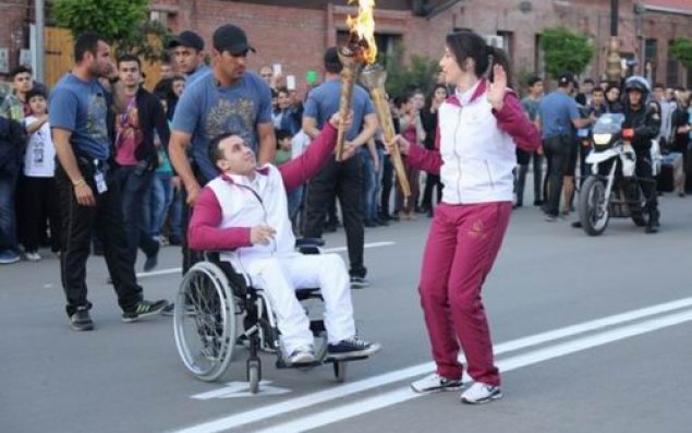 “Bakı-2015”-in məşəli qədim Gəncədə   alovlandırıldı