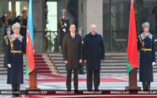 Minskdə prezident İlham Əliyevin rəsmi qarşılanma mərasimi keçirilib