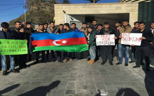 Həlak olan neftçilərin xatirəsi Gürcüstanda anıldı   - Fotolar