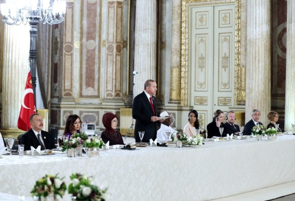 Prezident və xanımı Ərdoğanın verdiyi ziyafətdə   - FOTOLAR