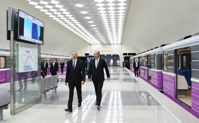 İlham Əliyev yeni metro stansiyalarının açılışında  - Fotolar