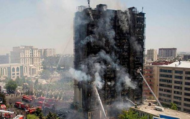 Yanan bina ilə bağlı məhkəmə başlayır