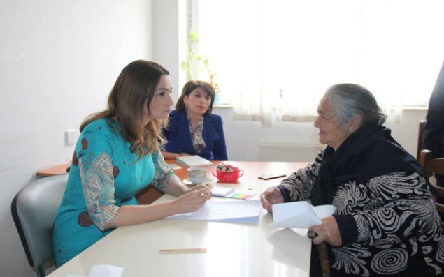 Qənirə Paşayeva Tovuzda sakinləri qəbul edib - FOTOLAR