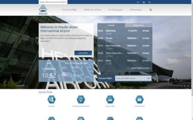Bakı aeroportunun yeni saytı təqdim olundu