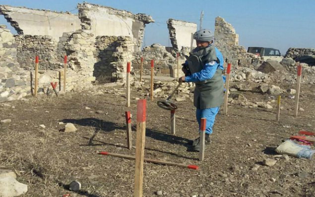 İşğaldan azad olunmuş Cocuq Mərcanlı minalardan təmizlənilir - FOTO