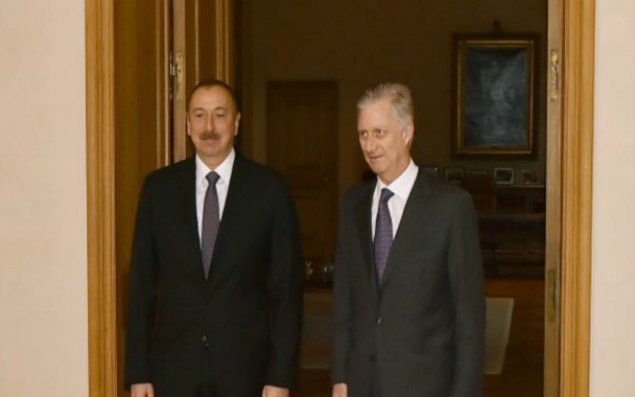 İlham Əliyev Belçika kralı ilə görüşdü - FOTO