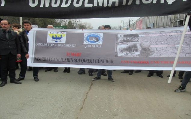 Gənclər təşkilatı Qubada Soyqırım Memorial Kompleksinə yürüş təşkil edib