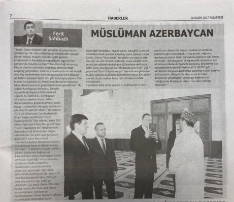 Azərbaycan İslam ölkələri mediasının diqqətində-FOTOLAR