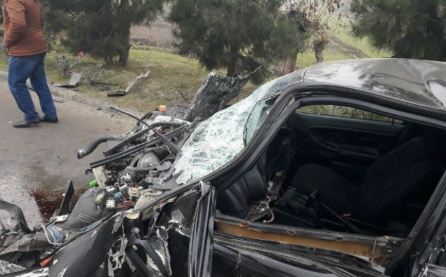 Ağstafada yol qəzası: biri körpə olmaqla 6 nəfər xəsarət alıb