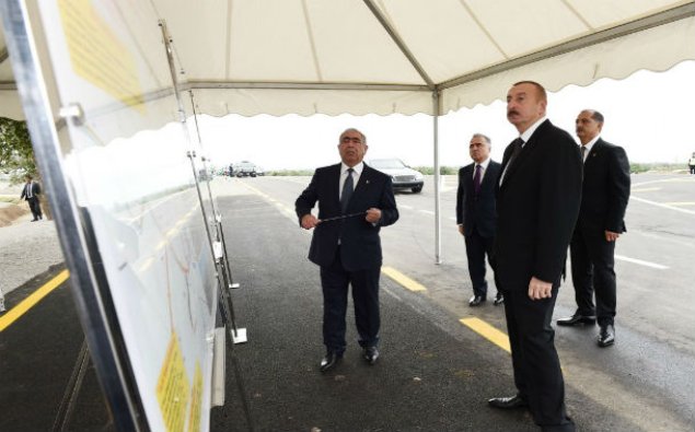 Prezident İmişli-Otuziki-Qaraqaşlı avtomobil yolunun açılışında iştirak edib